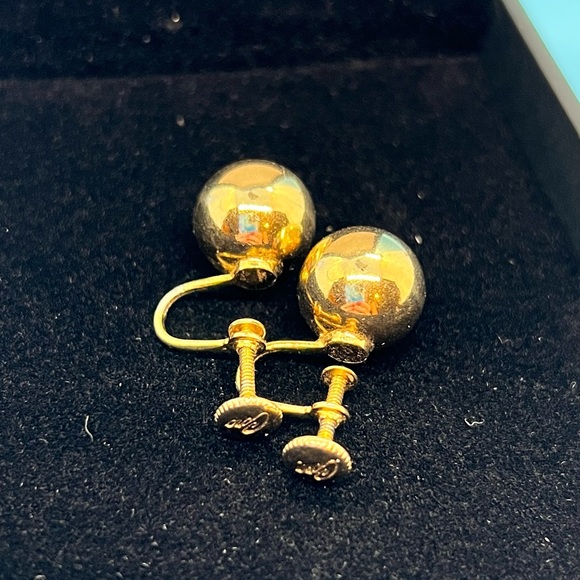 CORO| Vintage screw on Ball earrings - Picture 6 of 7